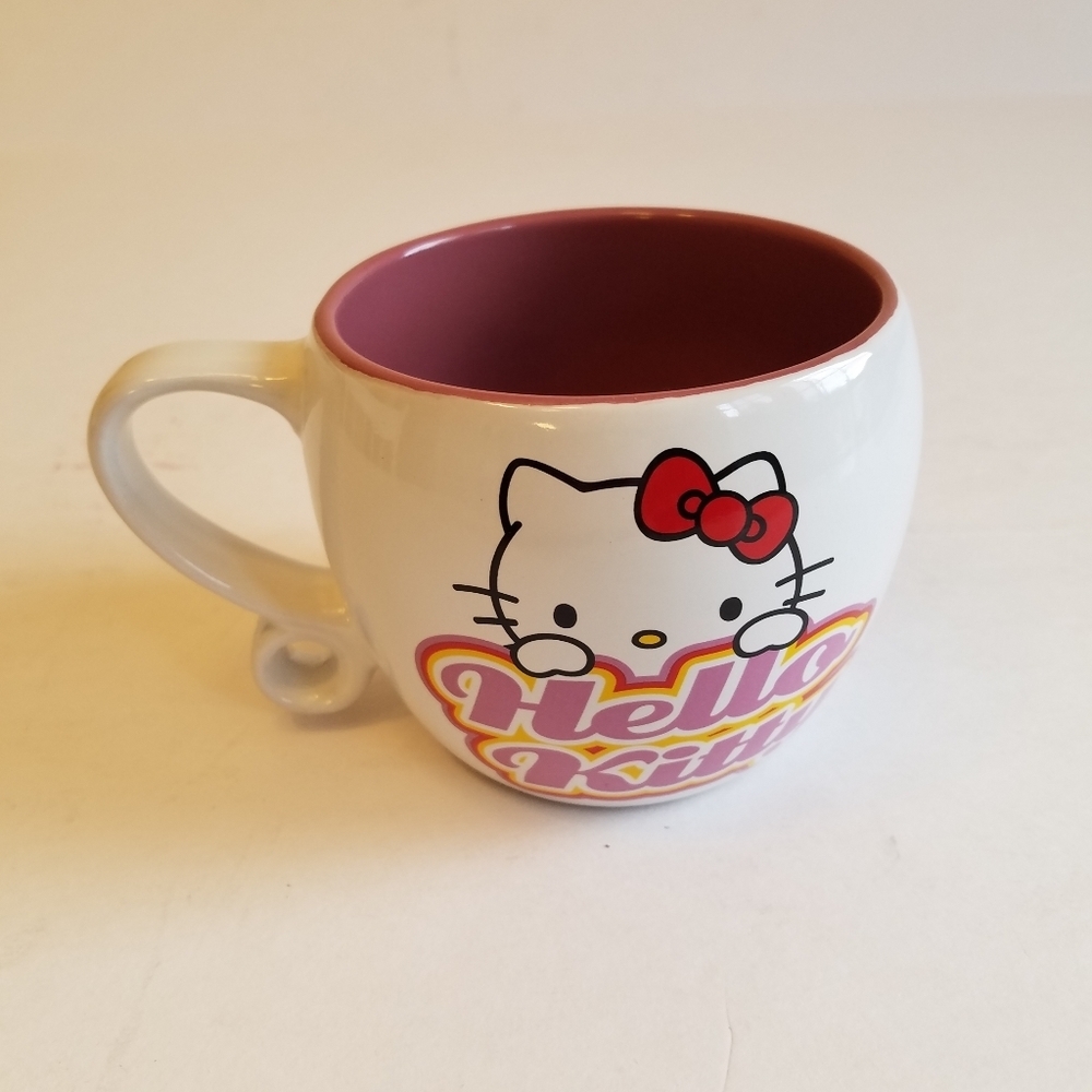 NWOT Hello Kitty Sanrio Mug White Mauve